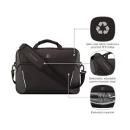 Wenger, XE Compact Brief 16, 16” Laptop Briefcase with Tablet Pocket, Black