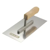 GLETIERA INOX CU MANER LEMN 480X130MM