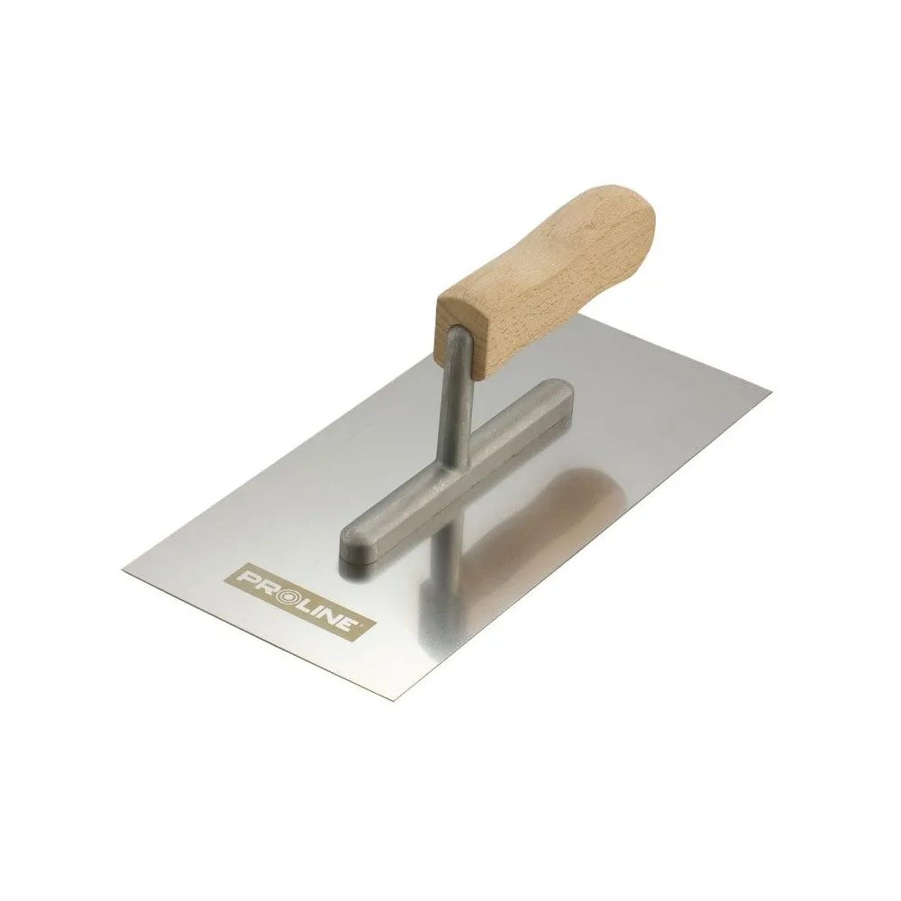 GLETIERA INOX CU MANER LEMN 480X130MM