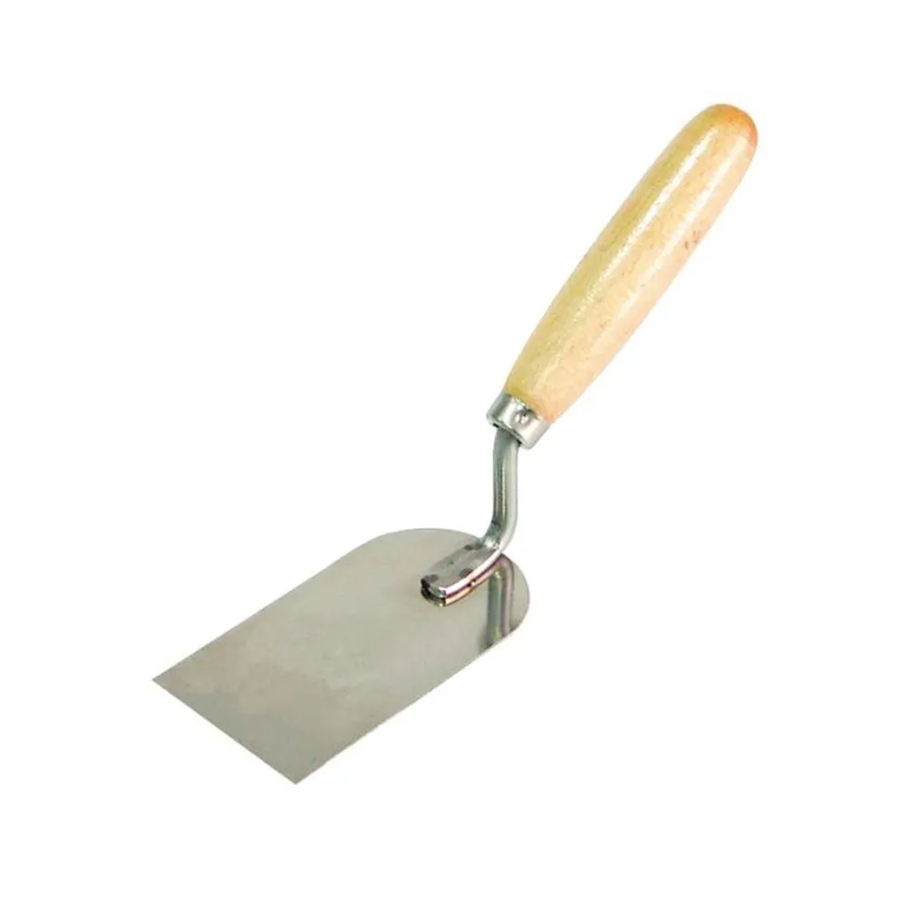 MISTRIE INOX DREAPTA CU MANER LEMN 100X50MM