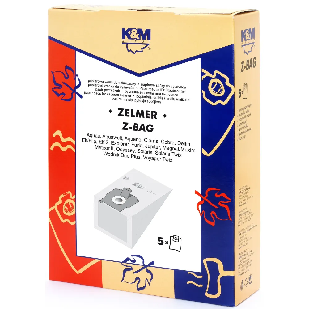 Sac aspirator Zelmer, hartie, 5X saci, K&M