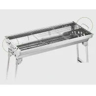 Gratar de gradina pe lemne, grilaj inox