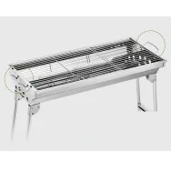 Gratar de gradina pe lemne, grilaj inox