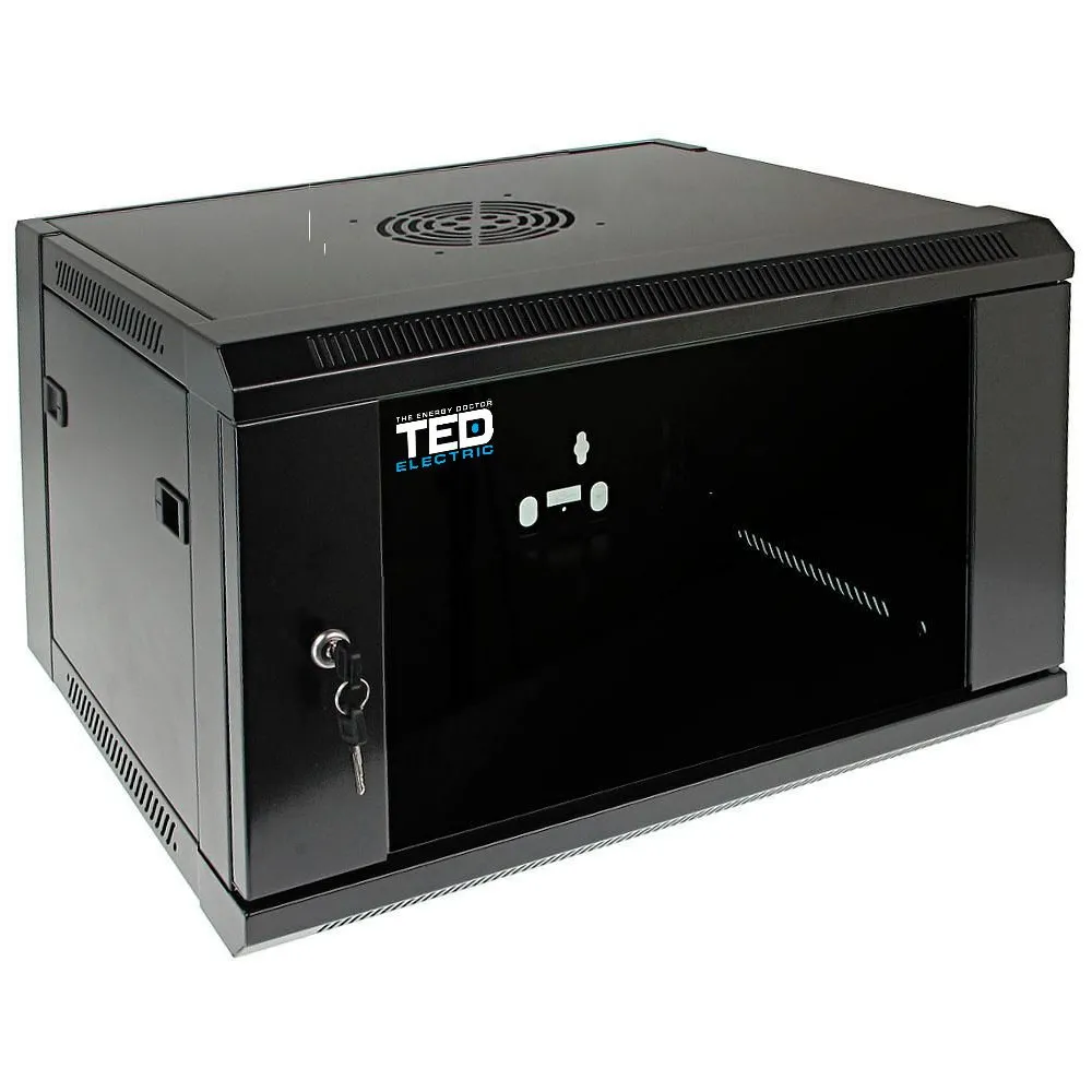 Rack 6U cu geam 600 x 450 mm wall mount Ted Electric