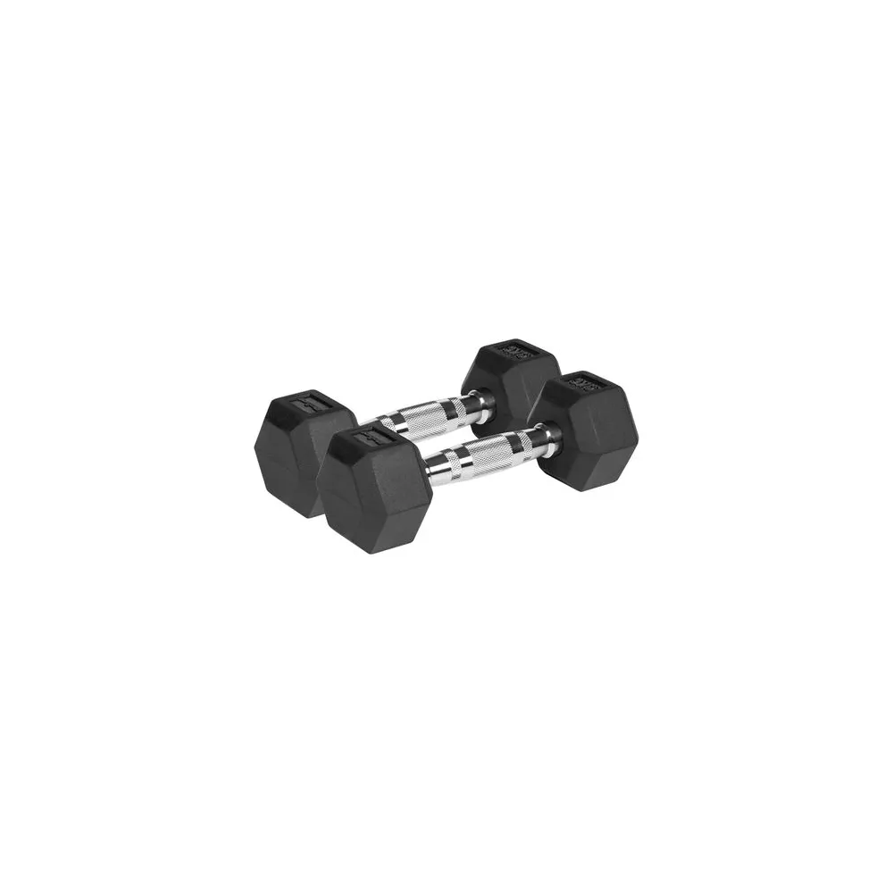 GANTERE DUMBBELL HEX FONTA CAUCIUCATA 2X3KG REBEL ACTIV