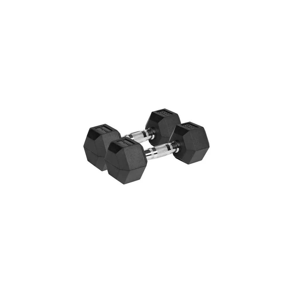 GANTERE DUMBBELL HEX FONTA CAUCIUCATA 2X6KG REBEL ACTIV