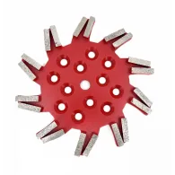 Disc stea cu segmenti diamantati pt. slefuire pardoseli - segment fin - Rosu - 250 mm - prindere 19mm - DXDY.8501.250.11.63