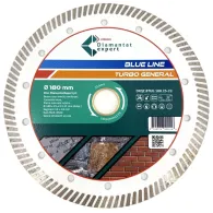 Disc DiamantatExpert TURBO pt. Beton Ranforsat Usor, Materiale de constructii 180x25,4/22.23(ring) (mm) taiere uscata sau umeda,