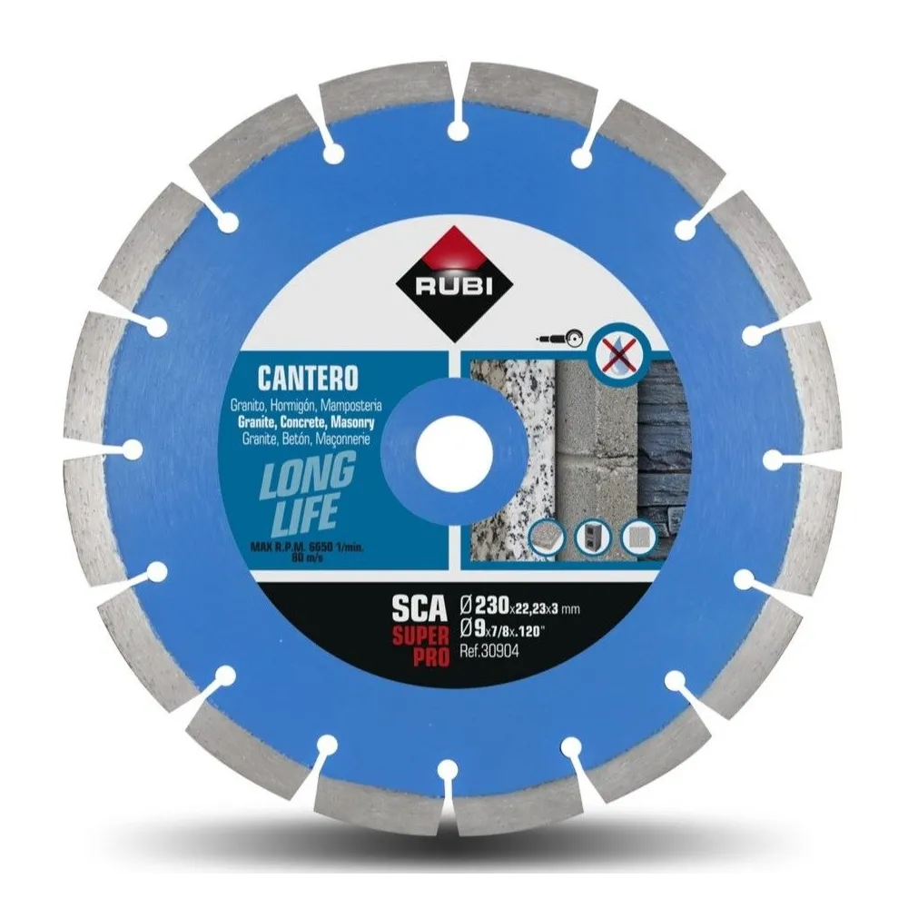 Disc diamantat pt. materiale de constructii 230mm, SCA 230 Super Pro - RUBI-30904