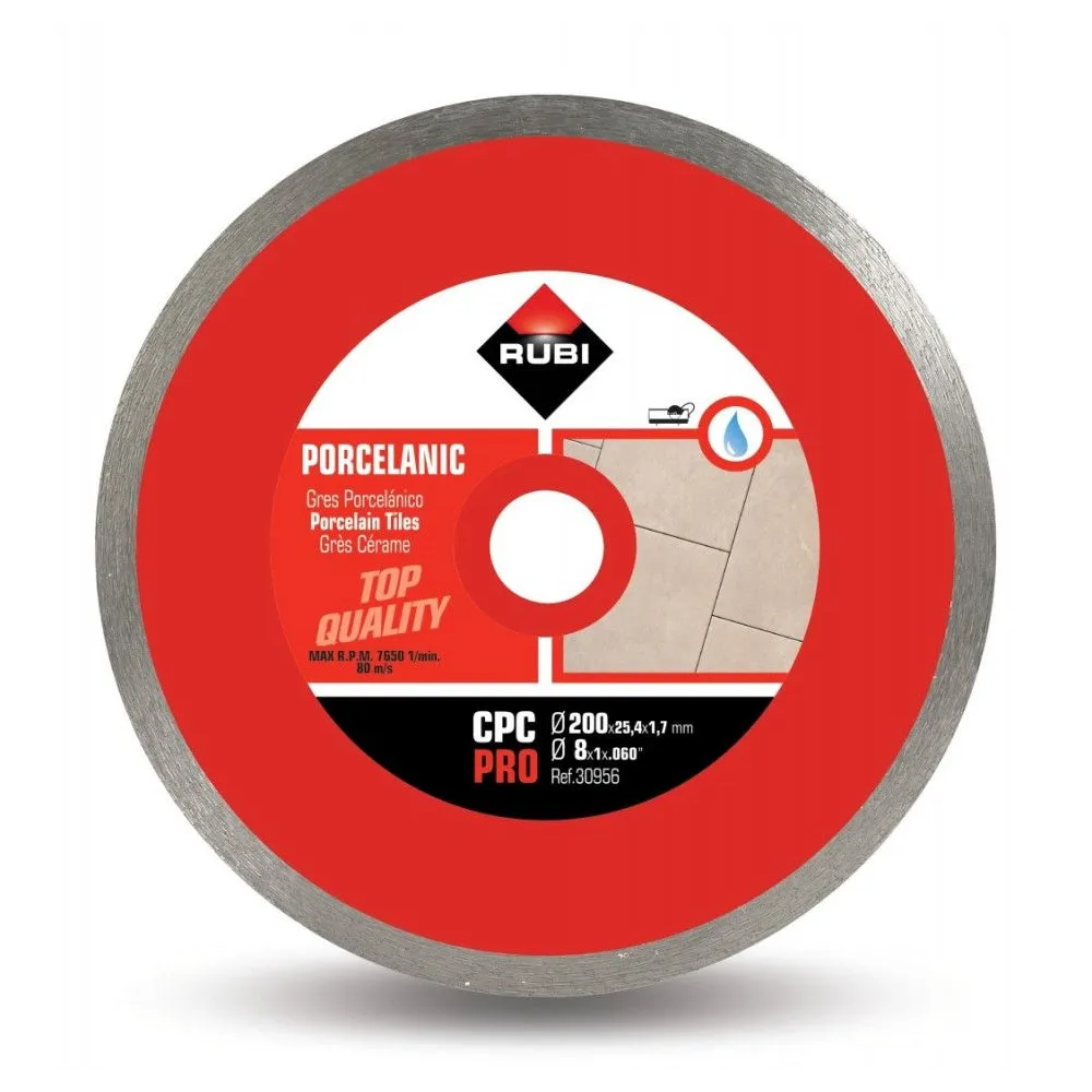 Disc diamantat pt. gresie portelanata 200mm, CPC 200 Pro - RUBI-30956