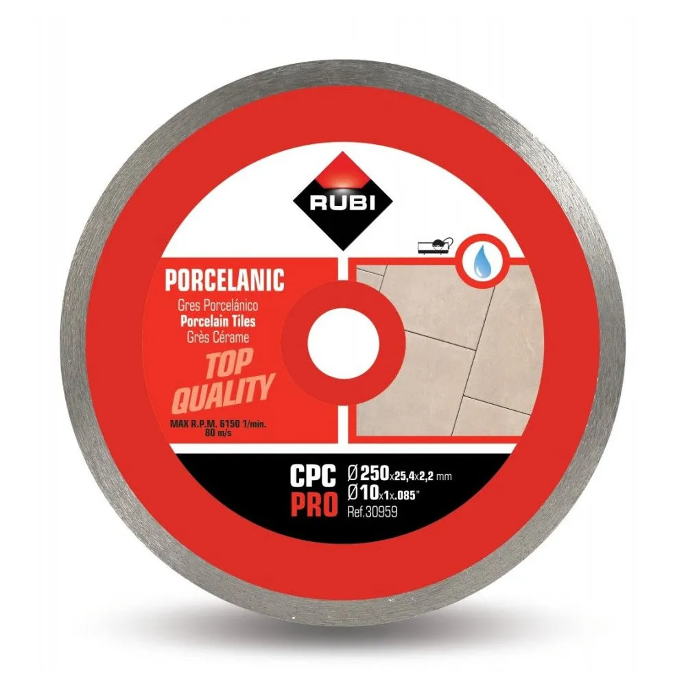 Disc diamantat pt. gresie portelanata 250mm, CPC 250 Pro - RUBI-30959