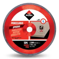 Disc diamantat pt. gresie portelanata, taieri oblice 200mm, TPI 200 SuperPro - RUBI-31966