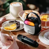 DIFUZOR KARAOKE CU MICROFON AD 1199 NEGRU ADLER