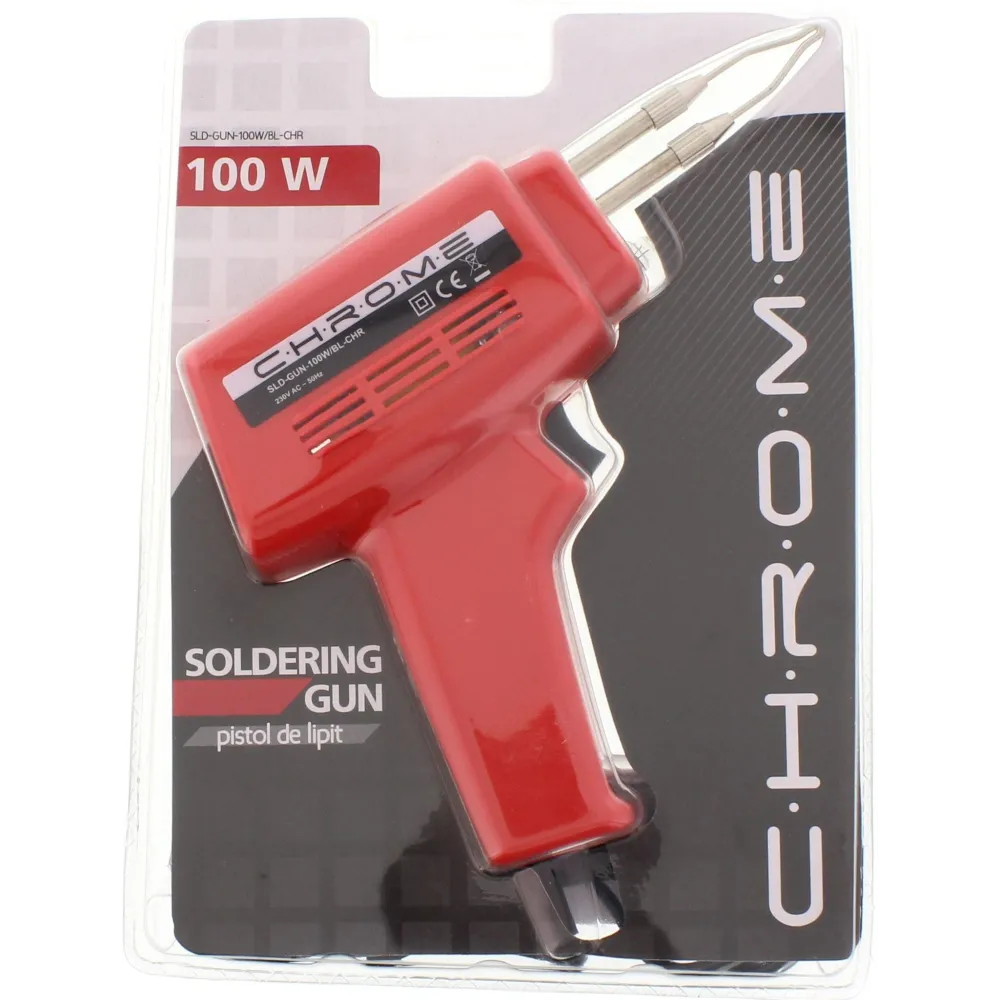 Pistol de lipit 100W, in blister, CHROME