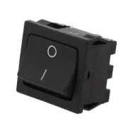 Buton comutator 6A-250V ON-OFF, IP20, 22X20mm, negru