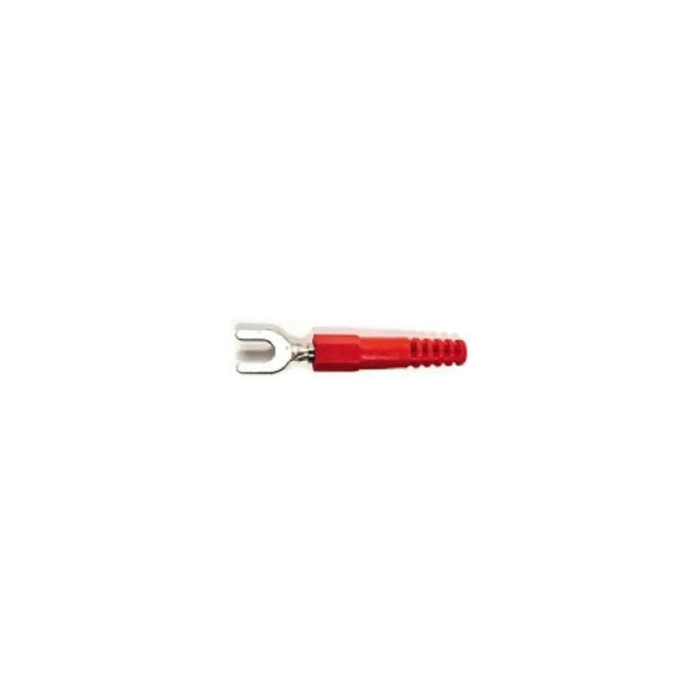 Papuc electric izolat tip furca, 6mm, rosu