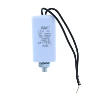 Condensator pornire motor 400V 3.75uF cu fir, Well