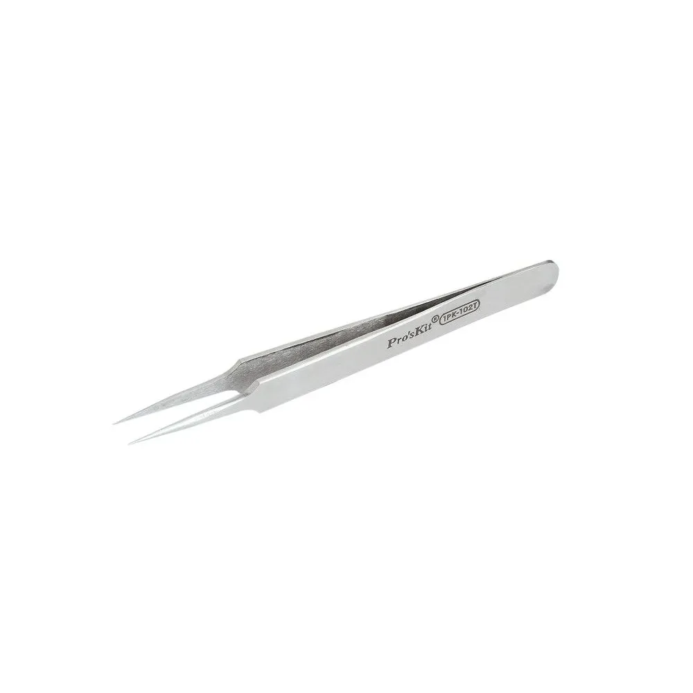 Penseta dreapta cu varf super fin, 120mm, Pro'sKit