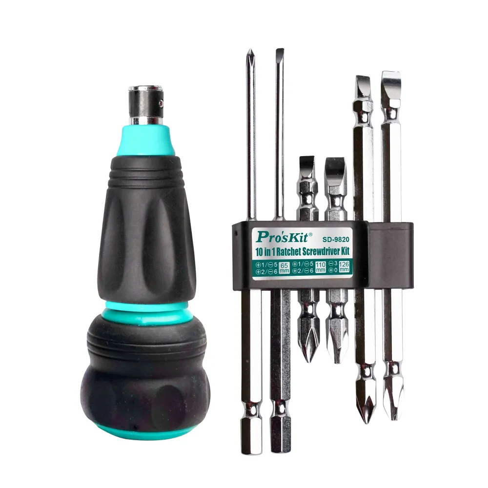 Set surubelnita cu clichet 10 în 1 ProsKit