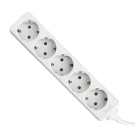 Prelungitor 1.5 metri cu 5 Schuko, Cablu 3x 1.5mm, Culoare Alb, Putere 3680W 16A, TED Electric TED001894