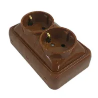 Priza dubla PT schuko Mahon SPN1102M