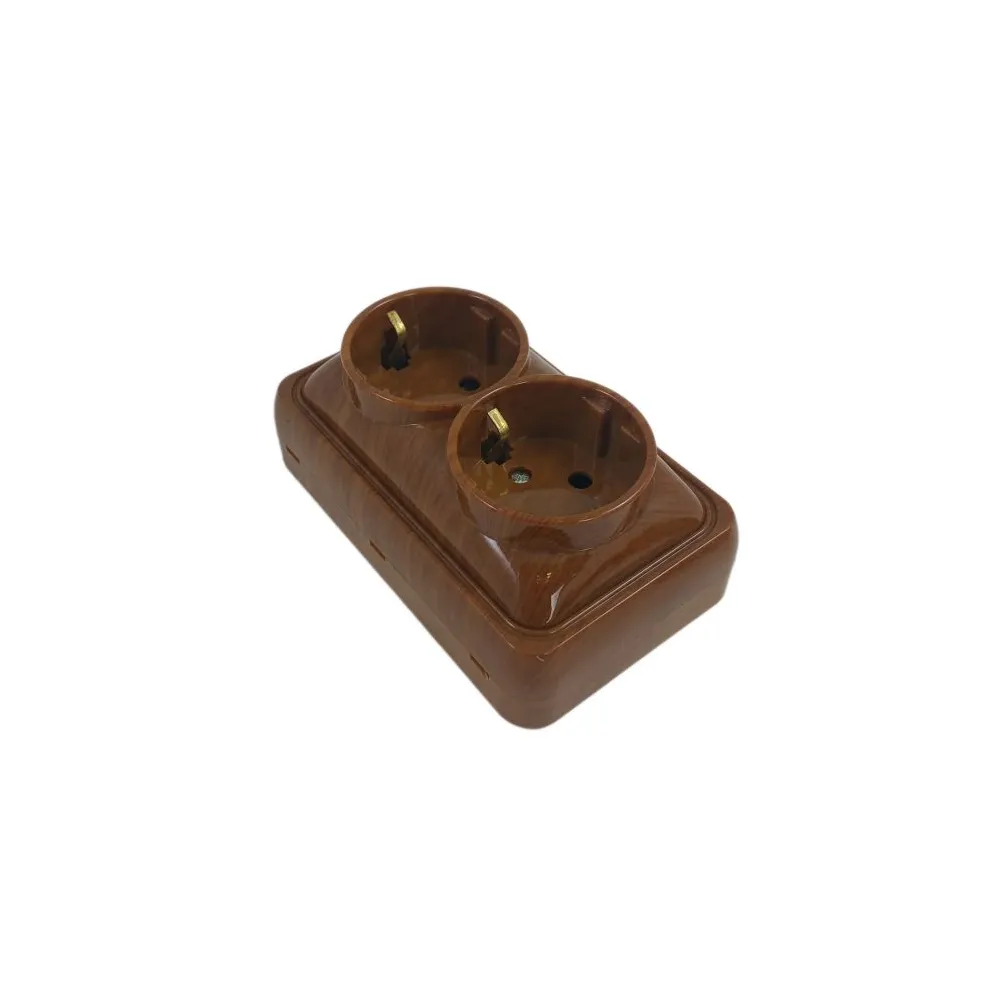 Priza dubla PT schuko Mahon SPN1102M