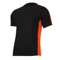 TRICOU BUMBAC MULTICOLOR / NEGRU-PORTOCALIU - M