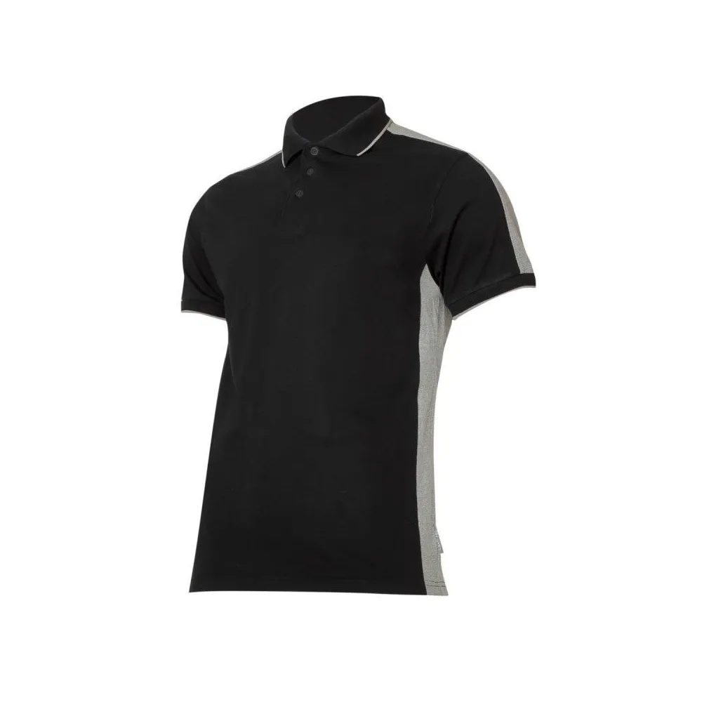TRICOU BUMBAC POLO MULTICOLOR / NEGRU-GRI - S