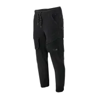 PANTALON ELASTIC CU SNUR SI MANSETE / NEGRU - S