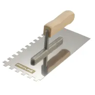 GLETIERA INOX DINTATA CU MANER LEMN 270X130/12MM