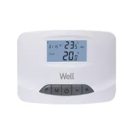 Termostat digital programabil cu fir, afisaj digital Well