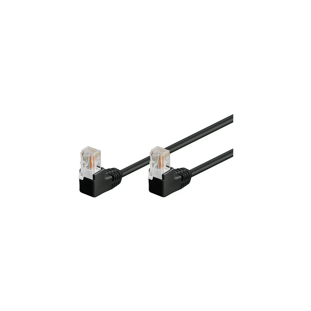 Cablu de retea U/UTP Goobay, cat5e, patch cord, 3m, negru