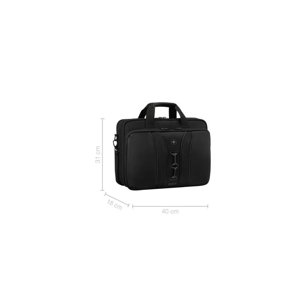 Wenger, Legacy Black Series, 16" Laptop Briefcase, Black