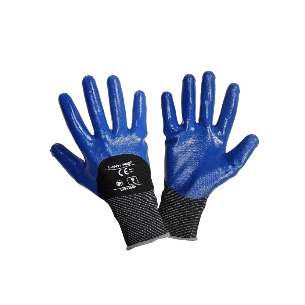 MANUSA NITRIL CU POLIESTER-BUMBAC PARTIALA - 10