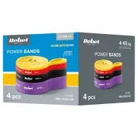 SET 4 BENZI ELASTICE LATEX POWER BAND 4-32KG REBELACTIV