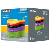 SET 5 BENZI ELASTICE TPE POWER BAND 4-55KG REBEL ACTIVE