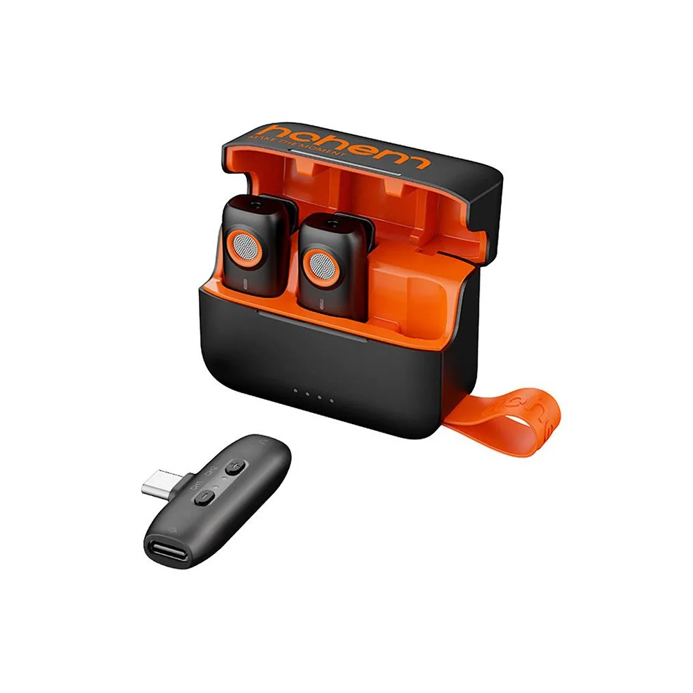 Microfon Hohem (2TX + 1RX + Carcasă de încărcare )Tip-C