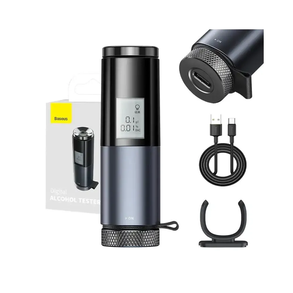 Etilotest electronic Baseus cu LCD (Negru)