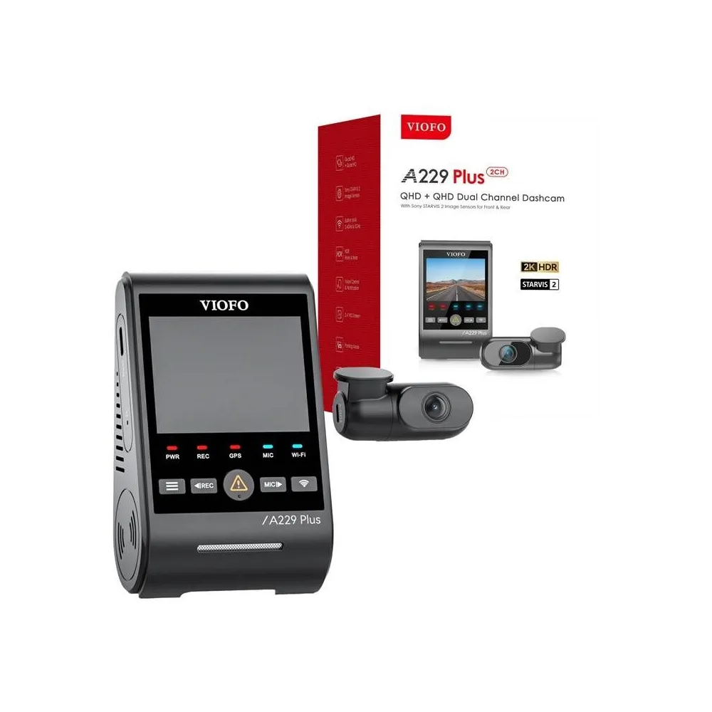VIOFO A229 PLUS 2CH 2K + 2K WiFi, GPS