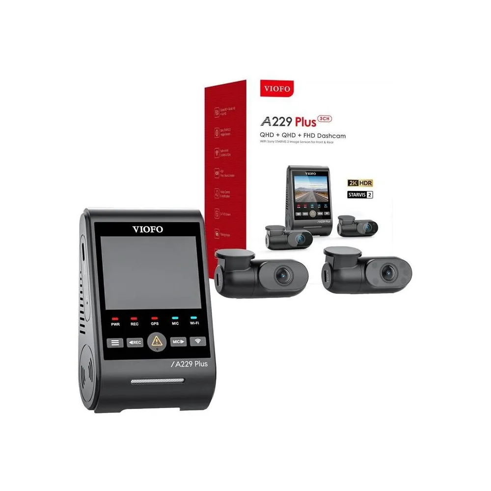 VIOFO A229 PLUS 3CH 2K + 1080p WiFi, GPS