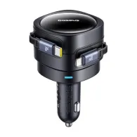 Baseus Enjoyment Max încărcător auto cu cabluri USB-C+Lightning 60W Negru