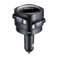 Baseus Enjoyment Max încărcător auto cu cabluri USB-C+Lightning 60W Negru