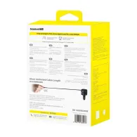 Baseus Enjoyment Max încărcător auto cu cabluri USB-C+USB-C 60W Negru