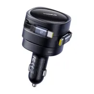 Baseus Enjoyment Max încărcător auto cu cabluri USB-C+USB-C 60W Negru