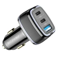 BlitzWolf BW-BC4 115W 3-Port USB PD încărcător auto