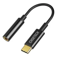 Adaptor Choetech AUX003 USB-C la adaptor jack audio de 3,5 mm (negru)