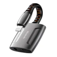 Adaptor de la Lightning la Lightning + AUX 3.5mm mini jack, Mcdodo CA-6340 (negru)