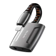 Adaptor de la Lightning la Lightning + AUX 3.5mm mini jack, Mcdodo CA-6340 (negru)