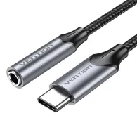 Adaptor Vention BGMHF USB-C M do 3.5mm Jack 1M (szary)
