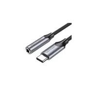 Adaptor Vention BGMHF USB-C M do 3.5mm Jack 1M (szary)